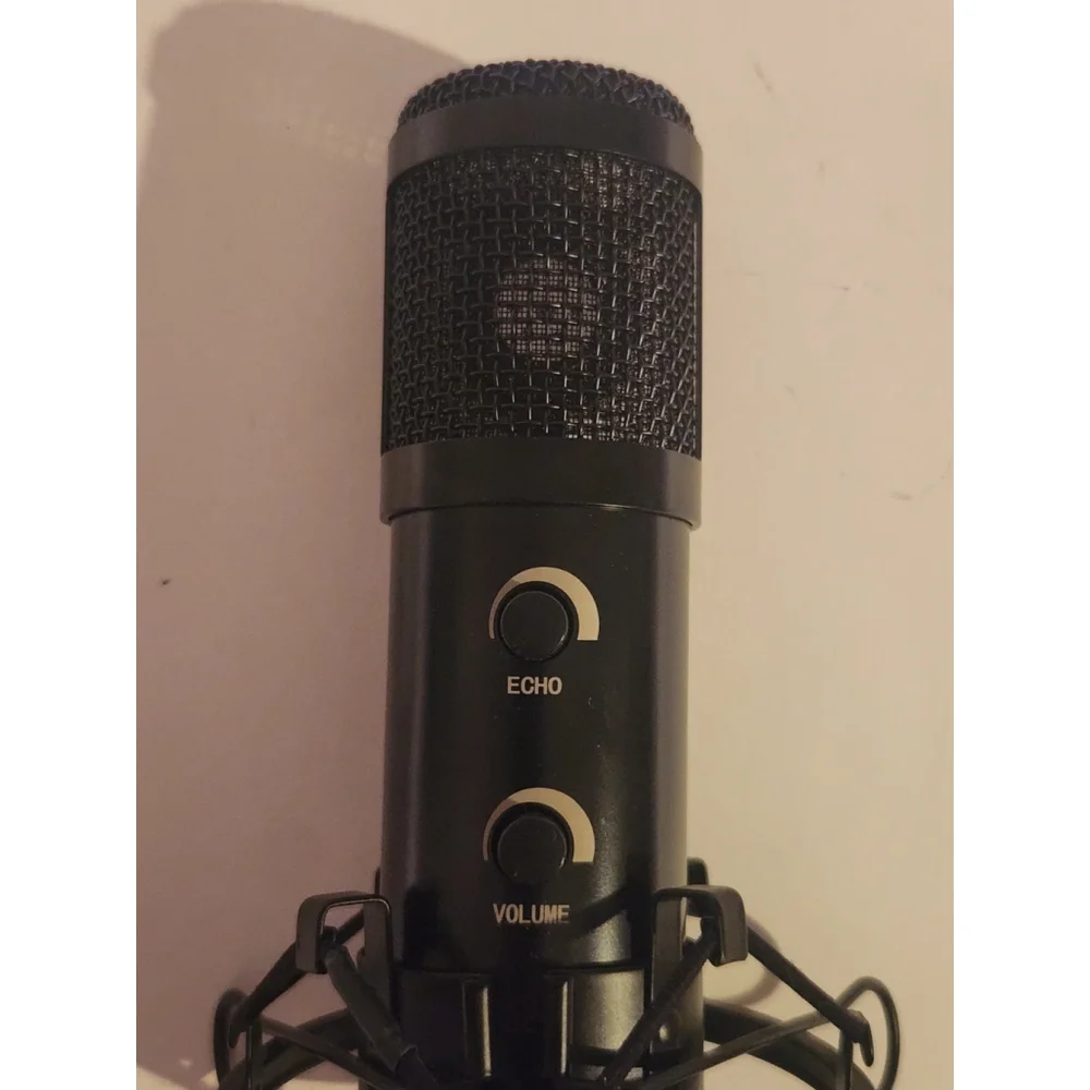 Podcast Condenser Microphone with Shock Mount, TESTED - Black
